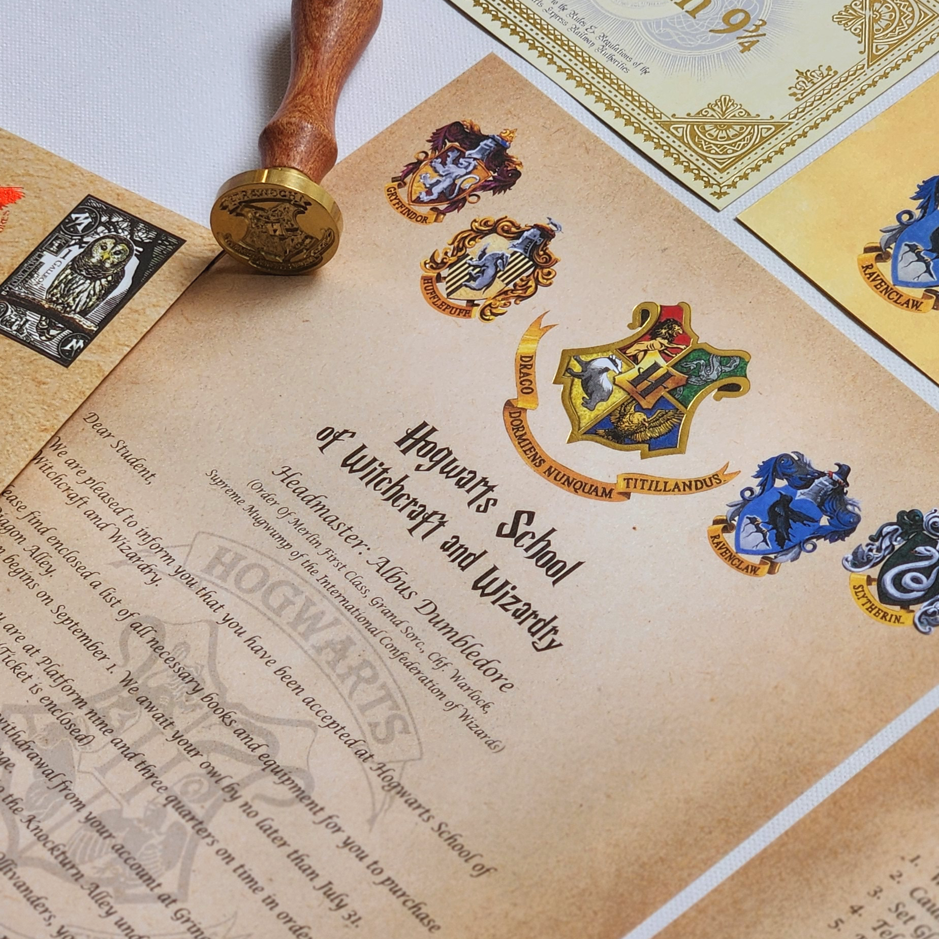 Harry Potter Hogwarts House Wax Seals