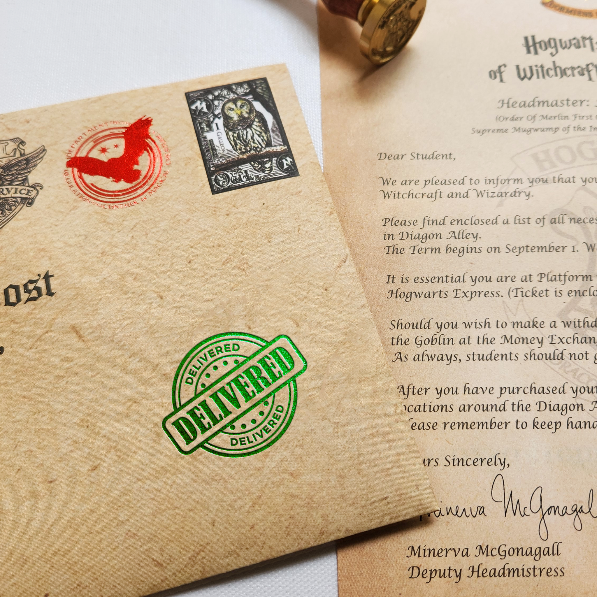 Personalised Harry Potter Hogwarts Acceptance Letter with Hogwarts Sch –  Wow And Now