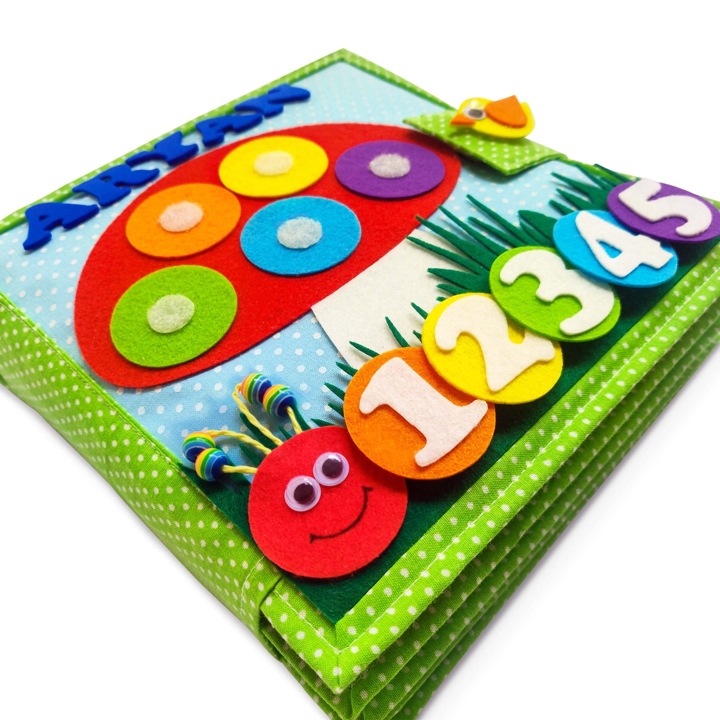 Personalized Color Pop Sensory Quiet Book for Toddlers - Montessori Inspired