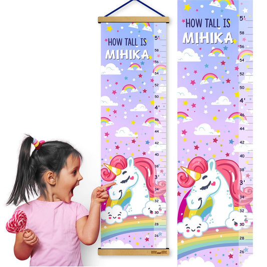 Unicorn - Personalized Wall Growth Height Chart Tracker