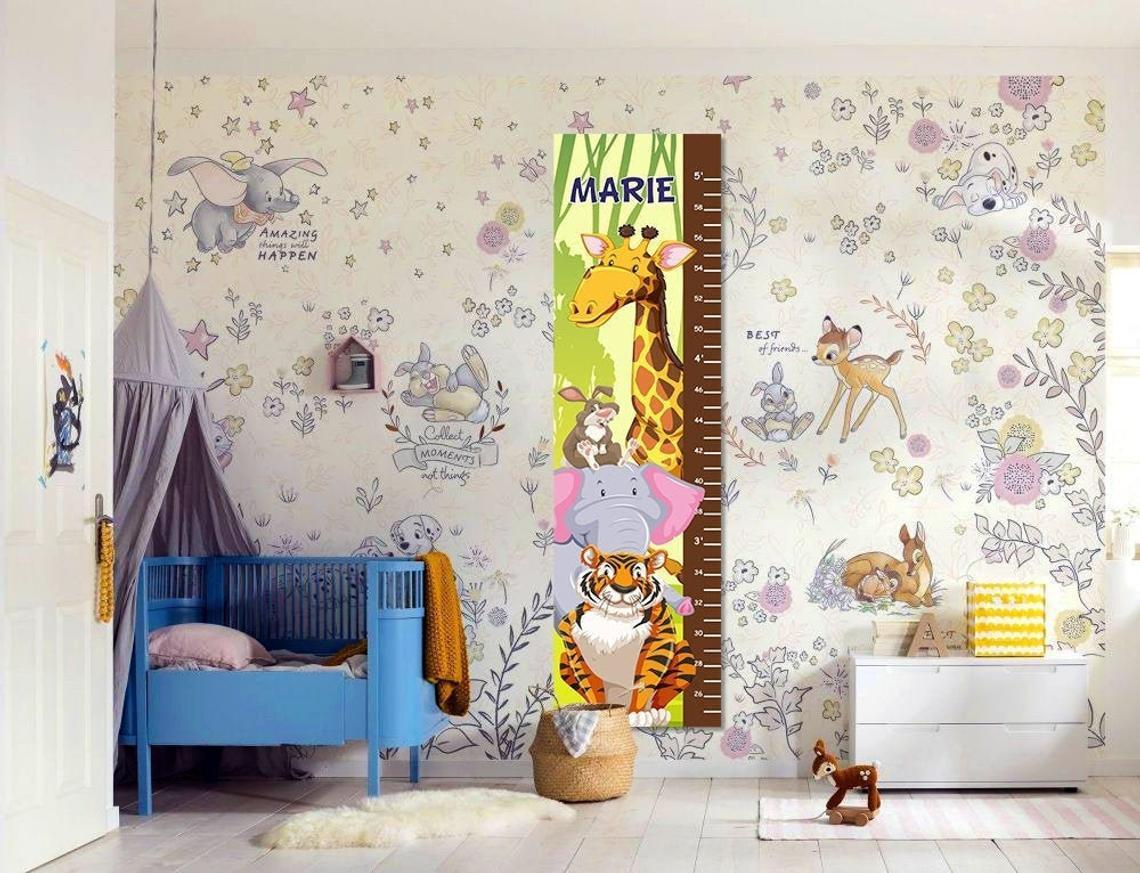 Jungle Safari - Personalized Wall Growth Height Chart Tracker