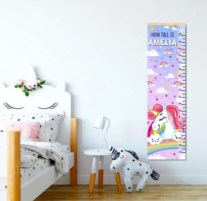 Unicorn - Personalized Wall Growth Height Chart Tracker