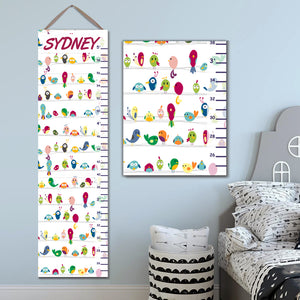 Cute Birds - Personalized Height Chart