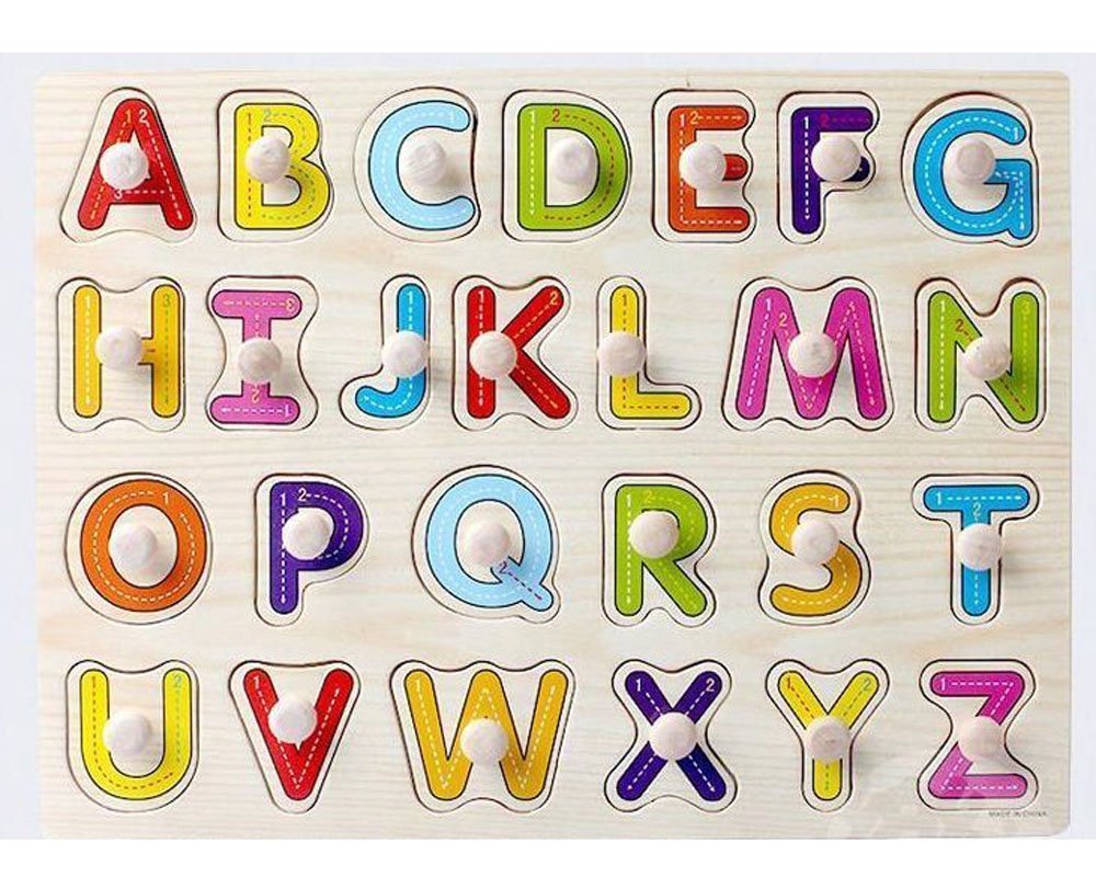 Wooden Capital Letters Puzzle