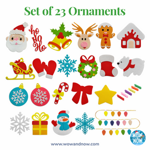 Montessori Inspired - Personalized Felt Christmas Tree with 23 Colorful Felt Ornaments