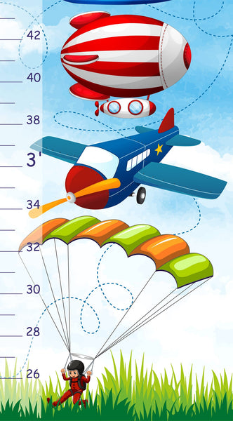 Load image into Gallery viewer, Air Transport - Personalized Theme Height Chart
